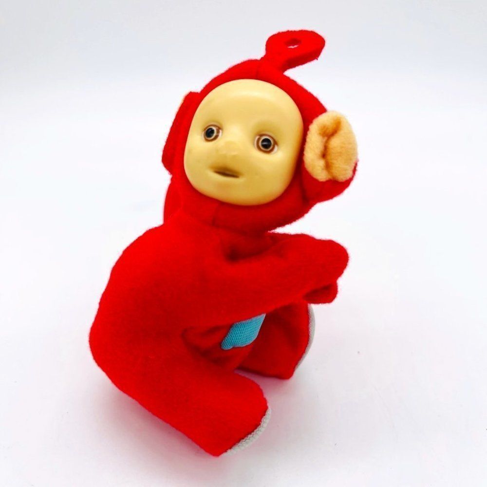 Teletubbie Backpack Clip Vintage 2000 Made for McDonalds Kid's Club 4.5" RED